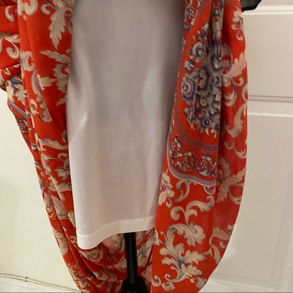 Nasty Gal Baroque Red Long Maxy Chiffon Dress - Picture 7 of 13